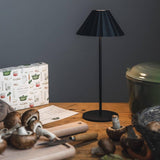 Lighting Ruffled Shade Cordless French Bistro Lamp