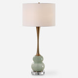 Lighting Sanctuary Green Gray Table Lamp