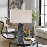 Lighting Sanderson Metallic Charcoal Table Lamp