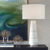 Lighting Santino Crackled Ivory Table Lamp
