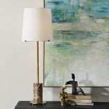 Lighting Sepia Brown Marble Buffet Lamp