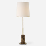 Lighting Sepia Brown Marble Buffet Lamp