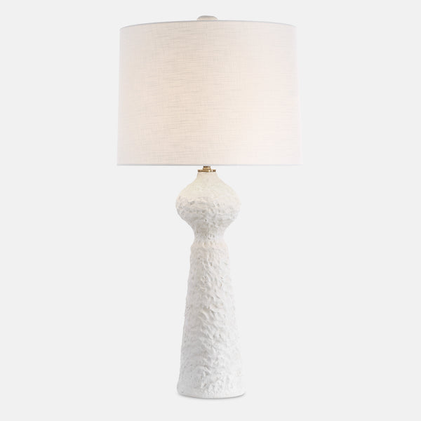 Lighting Sonata Textured White Table Lamp