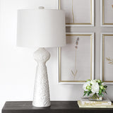Lighting Sonata Textured White Table Lamp