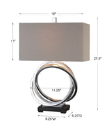 Lighting Soroca Silver Rings Lamp