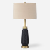 Lighting Spyglass Black Wood Grain Table Lamp