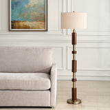 Lighting Stacked Wooden Floor Lamp