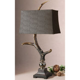 Lighting Stag Horn Dark Shade Table Lamp