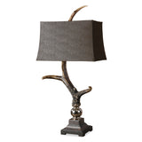 Lighting Stag Horn Dark Shade Table Lamp
