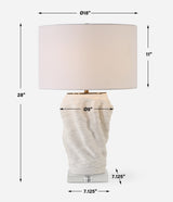 Lighting Stratified White Table Lamp