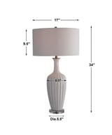 Lighting Strauss White Ceramic Table Lamp