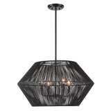 Lighting Suva 4 Light Black Rope Pendant