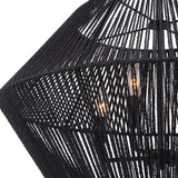 Lighting Suva 4 Light Black Rope Pendant