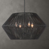 Lighting Suva 4 Light Black Rope Pendant