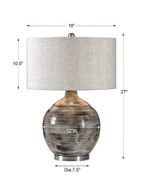 Lighting Tamula Distressed Ivory Table Lamp