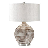 Lighting Tamula Distressed Ivory Table Lamp