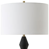 Lighting Threefold Black Stone Table Lamp