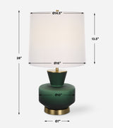 Lighting Trentino Dark Emerald Green Table Lamp