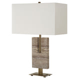 Lighting Turning Point Travertine Table Lamp