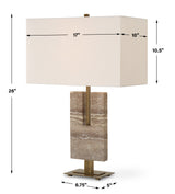 Lighting Turning Point Travertine Table Lamp