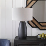 Lighting Twilight Satin Black Table Lamp