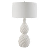 Lighting Twisted Swirl White Table Lamp