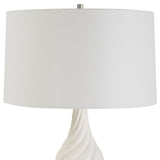 Lighting Twisted Swirl White Table Lamp