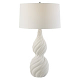 Lighting Twisted Swirl White Table Lamp