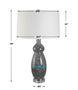Lighting Velino Curvy Glass Table Lamp