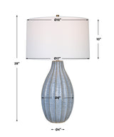 Lighting Veston Blue Glaze Table Lamp