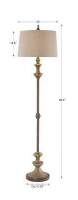 Lighting Vetralla Silver Bronze Floor Lamp