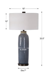 Lighting Vicente Slate Blue Table Lamp