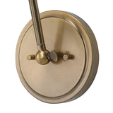 Exeter Cone Swing Arm Sconce // Brushed Antique Brass