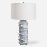 Lighting Waves Blue & White Table Lamp