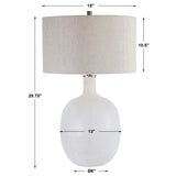 Lighting Whiteout Mottled Glass Table Lamp