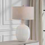 Lighting Whiteout Mottled Glass Table Lamp