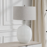 Lighting Whiteout Mottled Glass Table Lamp