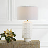 Lighting Window Pane White Table Lamp