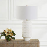 Lighting Window Pane White Table Lamp