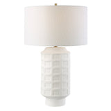 Lighting Window Pane White Table Lamp