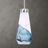 Lighting Windswept Blue & White 1 Light Mini Pendant