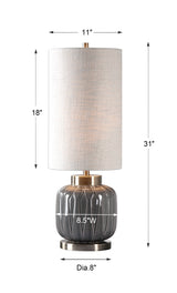 Lighting Zahlia Aged Gray Ceramic Lamp