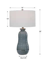 Lighting Zaila Light Blue Table Lamp