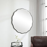 Mirror Aneta Black Round Mirror