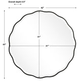 Mirror Aneta Black Round Mirror