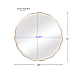 Mirror Aneta Gold Round Mirror