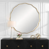 Mirror Aneta Gold Round Mirror // Large