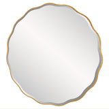 Mirror Aneta Gold Round Mirror // Large