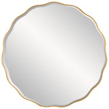 Mirror Aneta Gold Round Mirror // Large