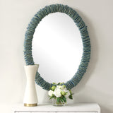 Mirror Bonaire Teal Blue Oval Mirror